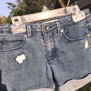 Ripped Roxy Jean Shorts